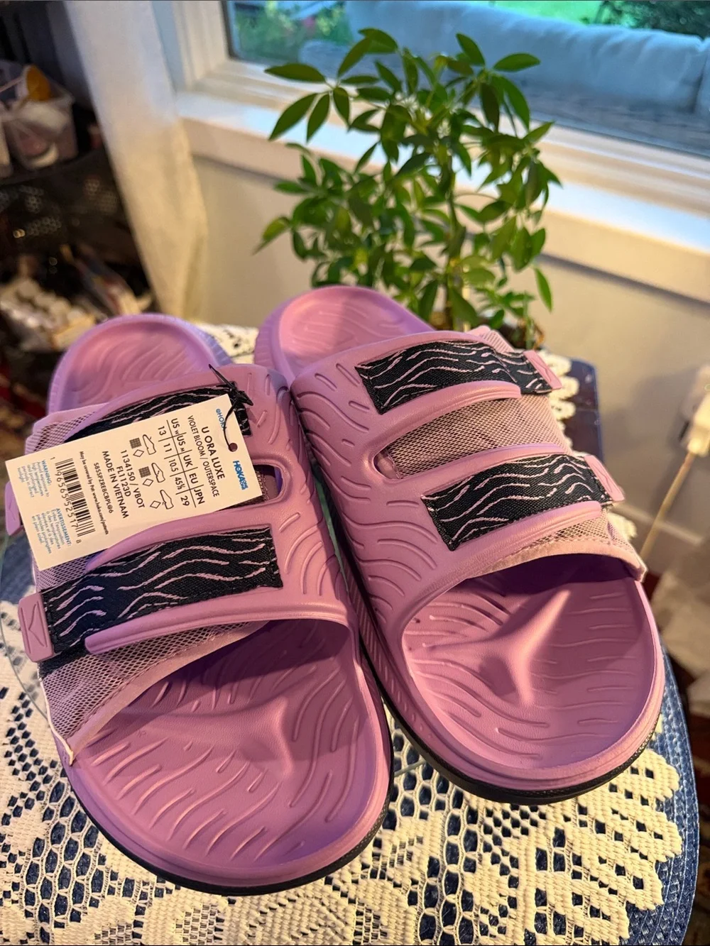 Hoka Kids Lavender Dual-Strap Slide Sandals